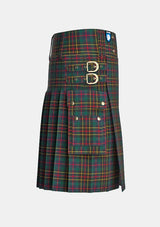 Utility_Brodie_Hunting_Modern_Tartan_kilt_right_image_with_pleated_design_and_adjustable_buckles_for_men