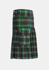 Utility_Brodie_Hunting_Tartan_1334_kilt_left_image_with_pleated_design_and_adjustable_buckles_for_men
