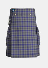 Utility_Browne_Tartan_6983_kilt_front_image_with_pleated_design_and_adjustable_buckles_for_men