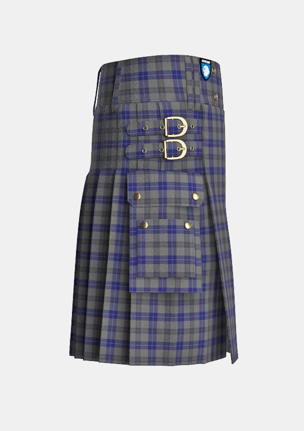 Utility_Browne_Tartan_6983_kilt_right_image_with_pleated_design_and_adjustable_buckles_for_men