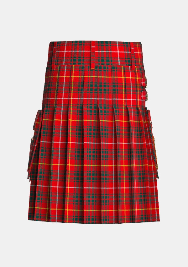 Utility_Bruce_Modern_Tartan_kilt_back_image_with_pleated_design_and_adjustable_buckles_for_men