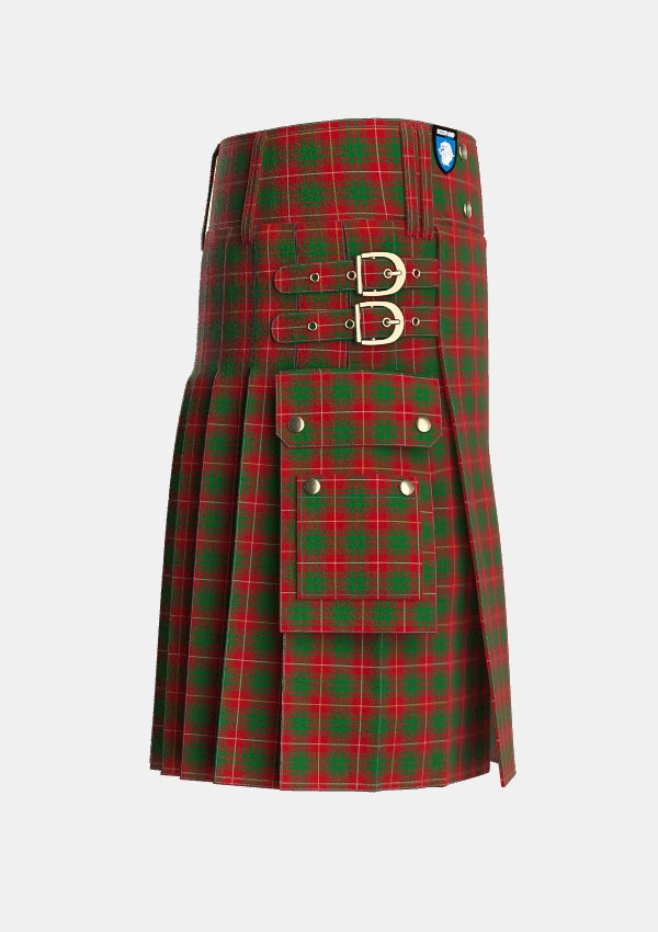 Utility_Bruce_Vestiarium_Tartan_1848_kilt_right_image_with_pleated_design_and_adjustable_buckles_for_men