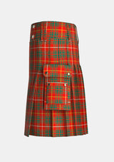 Utility_Bruce_tartan_kilt_left_image_with_pleated_design_and_adjustable_buckles_for_men