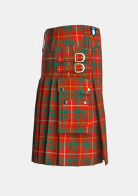 Utility_Bruce_tartan_kilt_right_image_with_pleated_design_and_adjustable_buckles_for_men