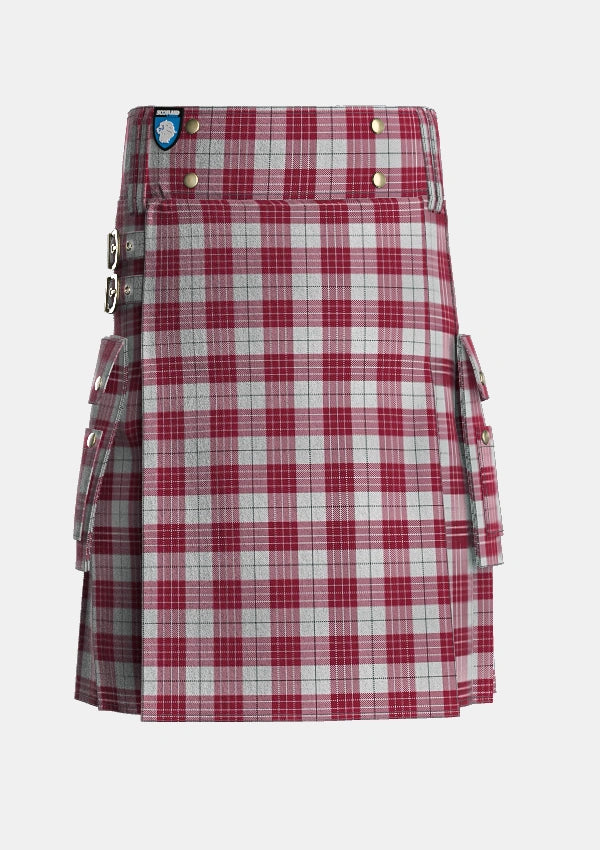 Utility_Buchanan_1842_Official_Tartan_1261_kilt_front_image_with_pleated_design_and_adjustable_buckles_for_men