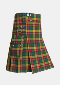 Utility_Buchanan_1850_Official_Tartan_151_kilt_side_image_with_pleated_design_and_adjustable_buckles_for_men
