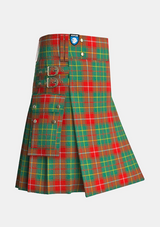 Utility_Burnett_Ancient_Tartan_kilt_side_image_with_pleated_design_and_adjustable_buckles_for_men
