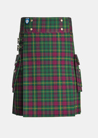 Utility_Burns_Heritage_Tartan_4515_kilt_front_image_with_pleated_design_and_adjustable_buckles_for_men