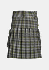 Utility_Burns_tartan_1736_kilt_back_image_with_pleated_design_and_adjustable_buckles_for_men