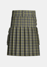 Utility_Cairngorm_Tartan_1314_kilt_back_image_with_pleated_design_and_adjustable_buckles_for_men