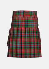 Utility_Caledonia_Tartan_1356_kilt_back_image_with_pleated_design_and_adjustable_buckles_for_men