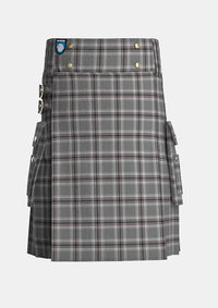 Utility_Caledonian_Bloom_Tartan_11810_kilt_front_image_with_pleated_design_and_adjustable_buckles_for_men