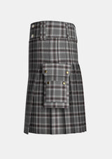 Utility_Caledonian_Bloom_Tartan_11810_kilt_left_image_with_pleated_design_and_adjustable_buckles_for_men