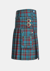 Utility_Caledonian_Maasai_Tartan_11836_kilt_right_image_with_pleated_design_and_adjustable_buckles_for_men