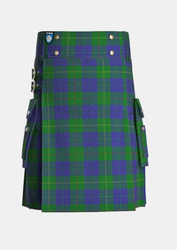 Utility_Cambridge_Tartan_6660_kilt_front_image_with_pleated_design_and_adjustable_buckles_for_men