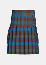 Utility_Cameron_Hunting_Tartan_1745_kilt_back_image_with_pleated_design_and_adjustable_buckles_for_men