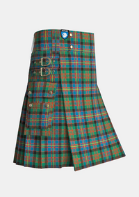 Utility_Cameron_of_Erracht_Ancient_Tartan_kilt_side_image_with_pleated_design_and_adjustable_buckles_for_men