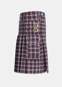 Utility_Cameron_of_Erracht_Dress_Tartan_1871_kilt_right_image_with_pleated_design_and_adjustable_buckles_for_men