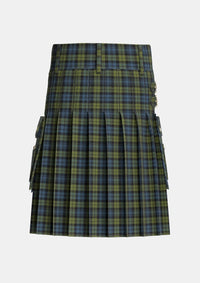 Utility_Campbell_2_Tartan_1_kilt_back_image_with_pleated_design_and_adjustable_buckles_for_men