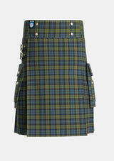 Utility_Campbell_2_Tartan_1_kilt_front_image_with_pleated_design_and_adjustable_buckles_for_men