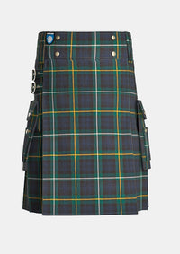 Utility_Campbell_of_Argyll_Modern_Tartan_kilt_front_image_with_pleated_design_and_adjustable_buckles_for_men