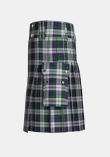 Utility_Campbell_of_Cawdor_Dress_tartan_1975_kilt_left_image_with_pleated_design_and_adjustable_buckles_for_men