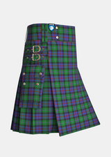 Utility_Campbell_of_Cawdor_Tartan_2_kilt_side_image_with_pleated_design_and_adjustable_buckles_for_men