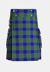 Utility_Canmore_Tartan_4450_kilt_front_image_with_pleated_design_and_adjustable_buckles_for_men