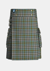 Utility_Cape_Breton_Tartan_1883_kilt_front_image_with_pleated_design_and_adjustable_buckles_for_men