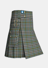 Utility_Cape_Breton_Tartan_1883_kilt_side_image_with_pleated_design_and_adjustable_buckles_for_men