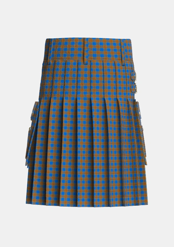 Utility_Carlisle_Ancient_Tartan_680_kilt_back_image_with_pleated_design_and_adjustable_buckles_for_men