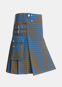 Utility_Carlisle_Ancient_Tartan_680_kilt_side_image_with_pleated_design_and_adjustable_buckles_for_men