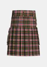 Utility_Carnegie_Dress_Tartan_1869_kilt_back_image_with_pleated_design_and_adjustable_buckles_for_men