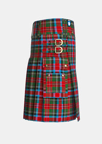 Utility_Carolina_State_Tartan_kilt_right_image_with_pleated_design_and_adjustable_buckles_for_men