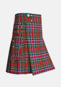 Utility_Carolina_State_Tartan_kilt_side_image_with_pleated_design_and_adjustable_buckles_for_men