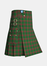 Utility_Carroll_O_Reed_Tartan_4471_kilt_side_image_with_pleated_design_and_adjustable_buckles_for_men