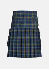 Utility_Carroll_R_Family_Tartan_14132_kilt_back_image_with_pleated_design_and_adjustable_buckles_for_men
