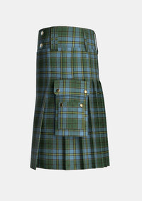 Utility_Carter_Tartan_10259_kilt_left_image_with_pleated_design_and_adjustable_buckles_for_men