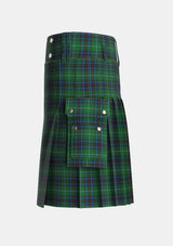 Utility_Cash_MacTavish_Tartan_12604_kilt_left_image_with_pleated_design_and_adjustable_buckles_for_men
