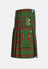Utility_Cavan_County_Tartan_2274_kilt_right_image_with_pleated_design_and_adjustable_buckles_for_men