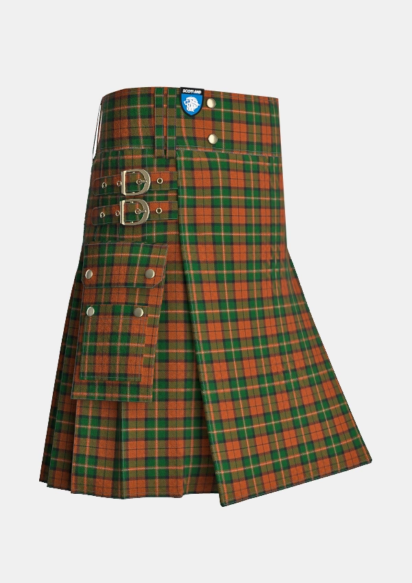 Utility_Celtic_Combat_tartan_7160_kilt_side_image_with_pleated_design_and_adjustable_buckles_for_men