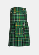 Utility_Celtic_tartan_12211_kilt_left_image_with_pleated_design_and_adjustable_buckles_for_men
