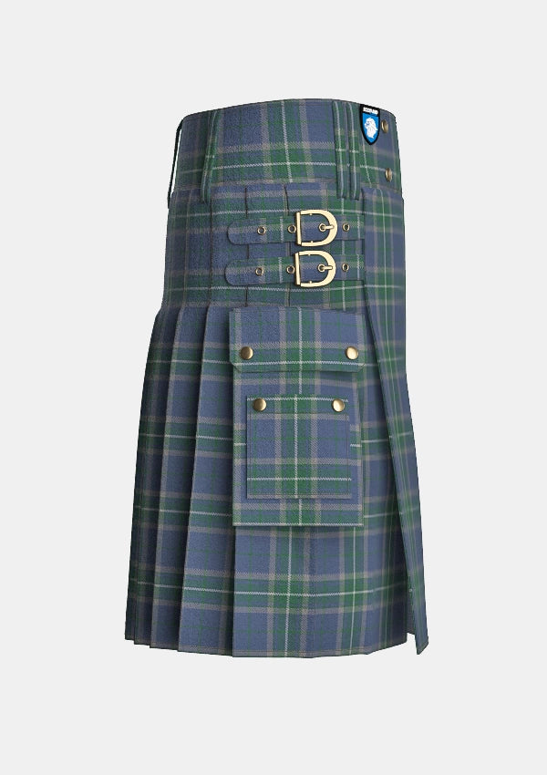 Utility_Chambers_Bay_Tartan_11350_kilt_right_image_with_pleated_design_and_adjustable_buckles_for_men