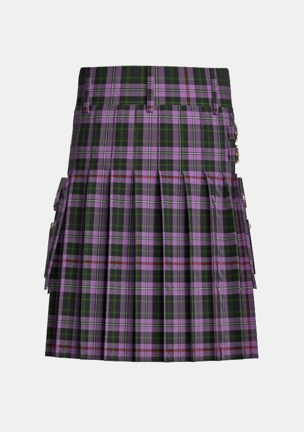 Utility_Chapman_Tartan_5924_kilt_back_image_with_pleated_design_and_adjustable_buckles_for_men