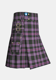 Utility_Chapman_Tartan_5924_kilt_side_image_with_pleated_design_and_adjustable_buckles_for_men