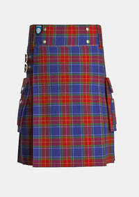 Utility_Chinese_Scottish_Tartan_6807_kilt_front_image_with_pleated_design_and_adjustable_buckles_for_men