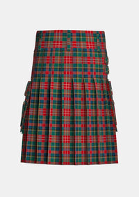 Utility_Christie_tartan_1355_kilt_back_image_with_pleated_design_and_adjustable_buckles_for_men