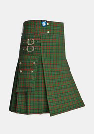 Utility_Clan_Doyle_Tartan_kilt_side_image_with_pleated_design_and_adjustable_buckles_for_men