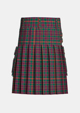 Utility_Clan_Hall_Tartan_kilt_back_image_with_pleated_design_and_adjustable_buckles_for_men