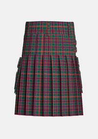 Utility_Clan_Hall_Tartan_kilt_back_image_with_pleated_design_and_adjustable_buckles_for_men